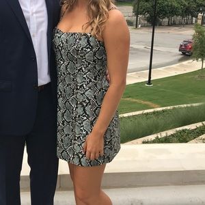 Leather Snakeskin Dress